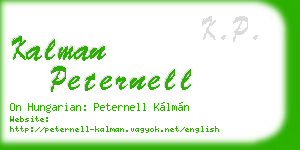 kalman peternell business card