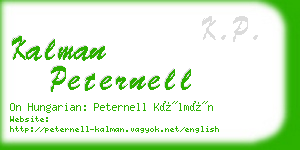 kalman peternell business card